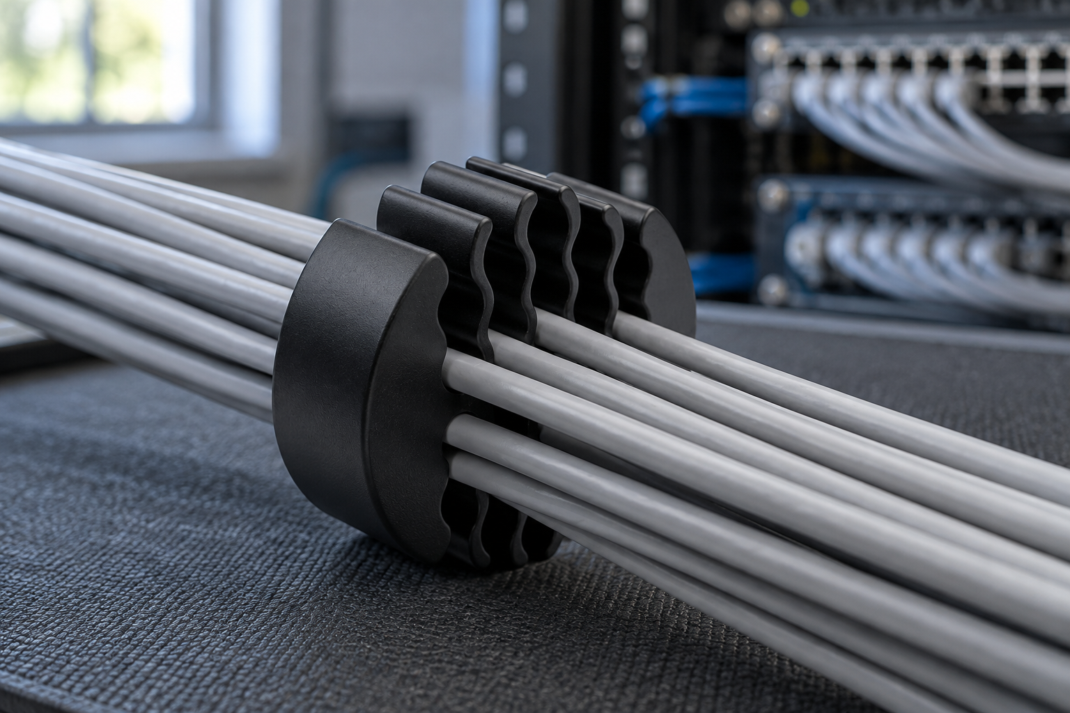 CAT6A Ethernet cable comb