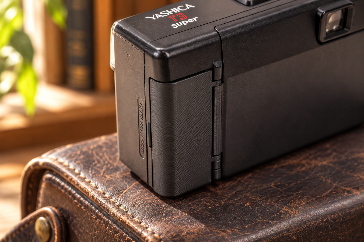 Yashica T3 Super battery door